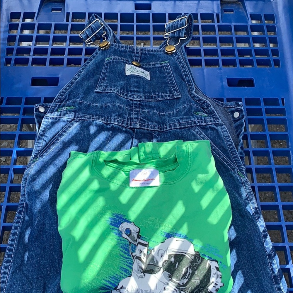 Overalls and tee
